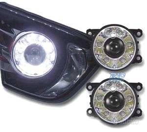 FARI ANABBAGLIANTI A LED LUCE DIURNA FONDO CROMATO