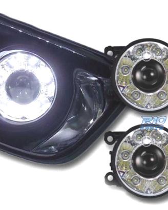 FARI ANABBAGLIANTI A LED LUCE DIURNA FONDO CROMATO