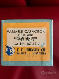 Condensatore Variabile Vintage E.F. Johnson 202pF
