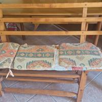 Tavolo e 2 panche in legno buono stato