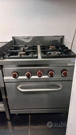 Cucina 4 fuochi (gas)+forno elettrico