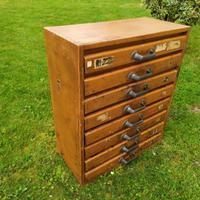 Piccola cassettiera tipografia legno vintage decor