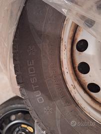 Gomme invernali complete cerchi in ferro 