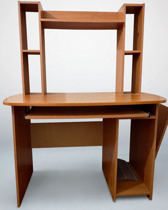 Scrivania Computer con Libreria Ciliegio 104 cm