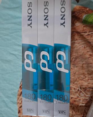 Lotto 3 VHS Sony E-180 CD Vergini Sigillate
