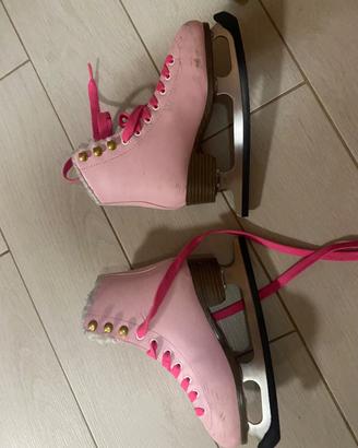 Pattini ghiaccio rosa per bambine