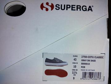 scarpe Superga 43 grigie come nuove 