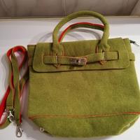 Borsa verde in feltro