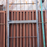 Porta Inferriata in ferro con serratura 230x96