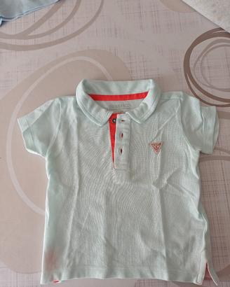 maglietta m corte tipo polo bimbo Guess 12 m coton