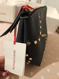 Borbonese Trousse Necessaire nera con borchie