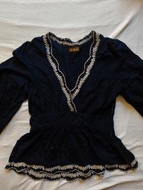 Camicia cotone blu