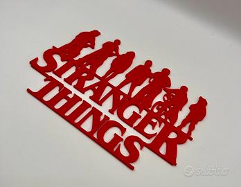 Wall art Stranger Things – decorazione 3D rossa