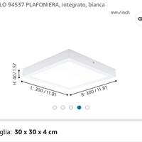 Plafoniera led eglo fueva 1