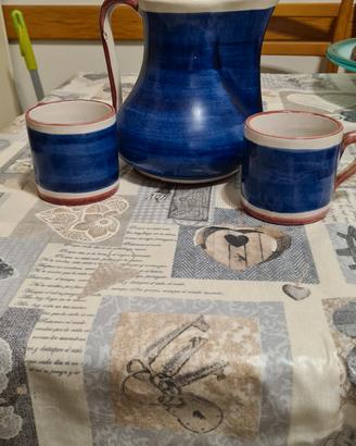 set caraffa e 2 tazze MUSA ROMA
