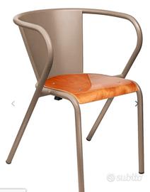 Set 4sedie stile industriale metallo legno