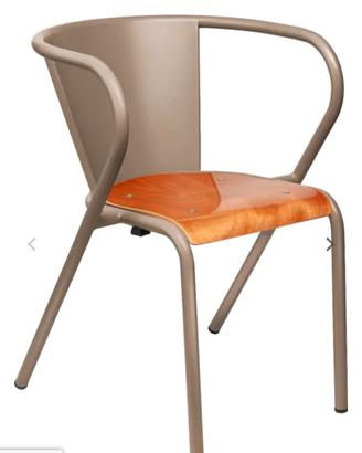 Set 4sedie stile industriale metallo legno