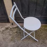 4 sedie pieghevoli bianche