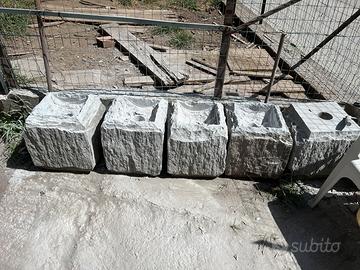 Vasi i. Pietra artigianali n 4  pezzi