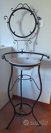 Toilette lavabo antico ferro battuto