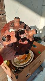 Lampadario in legno stile country