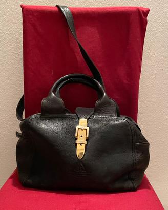 Vintage borsa a bag  di pelle nera