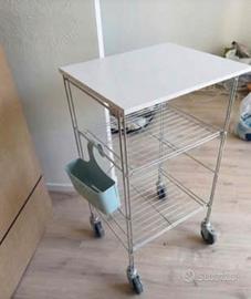 coppia in alluminio carrello e scaffale