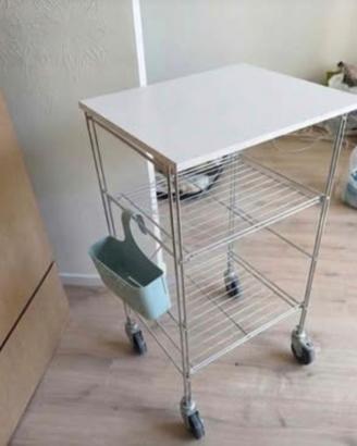coppia in alluminio carrello e scaffale