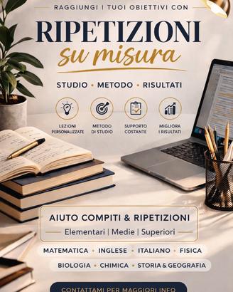 Ripetizioni e compiti, impara con metodo!