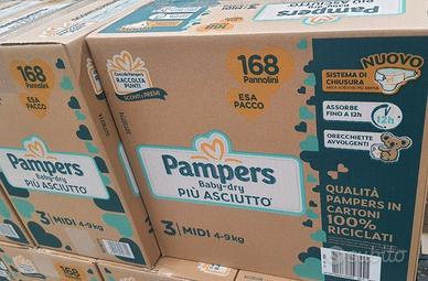 pack 168 PEZZI PAMPERS BABY DRY TAGLIA 3 BIMBO 4-9
