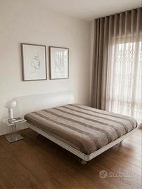 Letto design alluminio e plexiglass