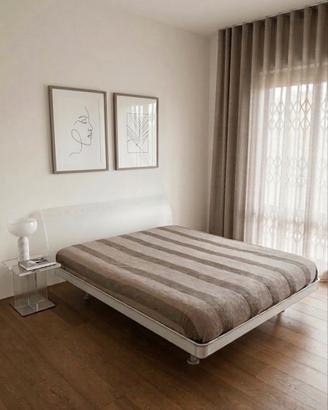 Letto design alluminio e plexiglass
