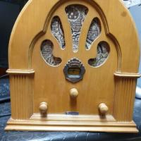 Radio Lenoir AM FM mobile in legno stile cappella