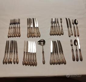 set 44 posate vintage laminate argento 
