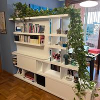 Libreria MobileTV LaccatoBianco Design Double Face