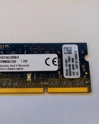 Ram 4 gb ddr3L 1600 hyper x impact