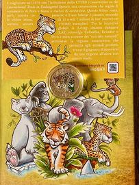 Moneta 5 euro Serie Animali in via di estinzione