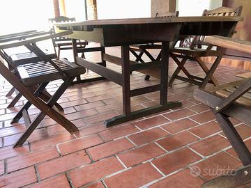 Tavolo da esterno pergiardino  ovale in legno teak