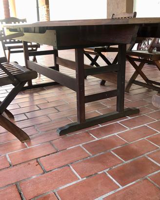 Tavolo da esterno pergiardino  ovale in legno teak