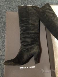 Stivali camoscio grigio Janet & Janet 40