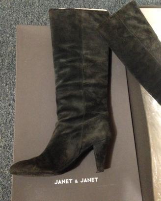 Stivali camoscio grigio Janet & Janet 40