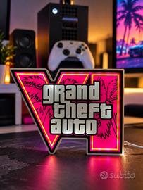 GTA 6 LightBox Led - insegna luninosa Stampa 3D