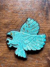 Fermo cravatta aquila nativo americano turchese