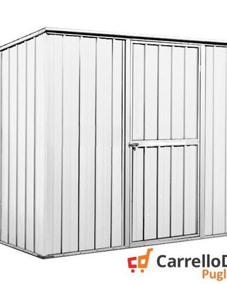 Casetta box giardino in Acciaio 260x185cm bianco