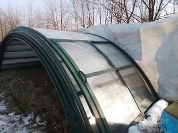 Copertura pe piscina telescopica