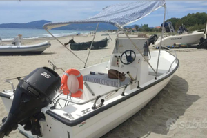 Barca Open 5 Metri con Motore e Carello