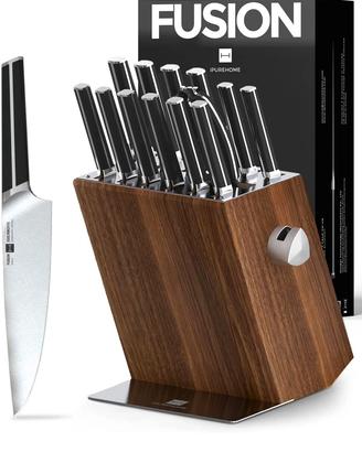 Set Coltelli Professionali 15pz Acciaio Tedesco