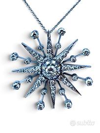 Collana + ciondolo stella polare oro e diamanti