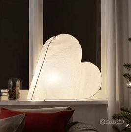 Lampada ikea cuore di carta