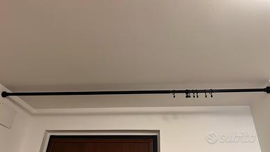 Tubo estensibile metallo per tenda con gancetti